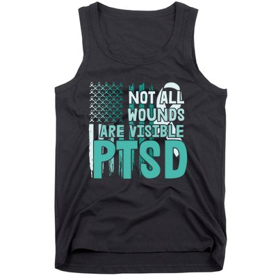 PTSD Awareness Not All Wounds Are Visible Tank Top