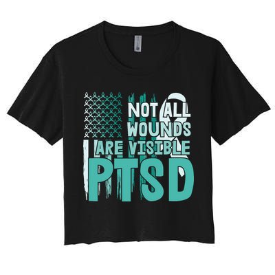 PTSD Awareness Not All Wounds Are Visible Crop Top