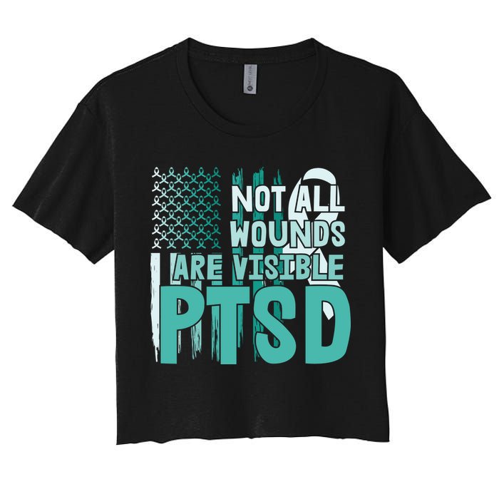 PTSD Awareness Not All Wounds Are Visible Crop Top