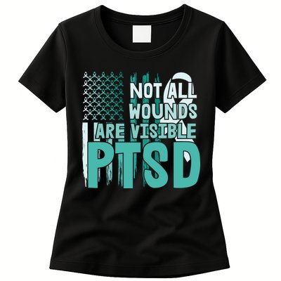 PTSD Awareness Not All Wounds Are Visible Womens T-Shirt