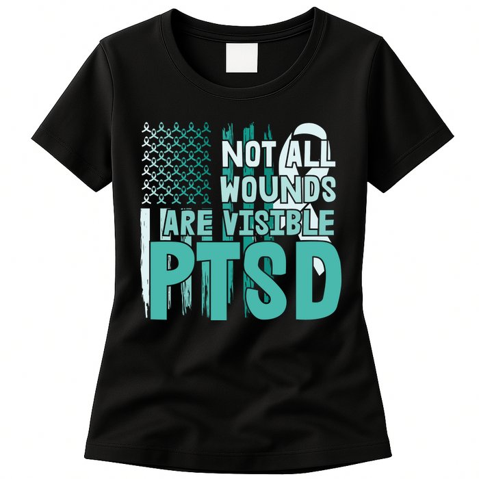 PTSD Awareness Not All Wounds Are Visible Womens T-Shirt