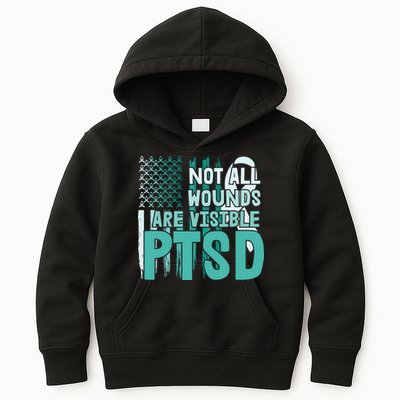 PTSD Awareness Not All Wounds Are Visible Kids Hoodie