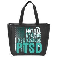 PTSD Awareness Not All Wounds Are Visible Zip Tote Bag