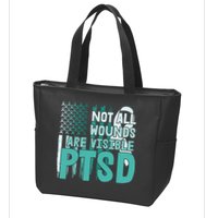 PTSD Awareness Not All Wounds Are Visible Zip Tote Bag