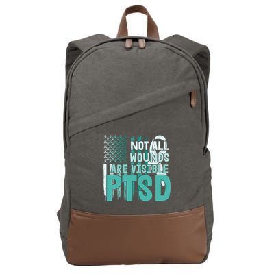 PTSD Awareness Not All Wounds Are Visible Cotton Canvas Backpack