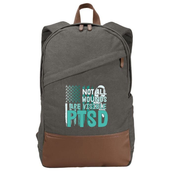 PTSD Awareness Not All Wounds Are Visible Cotton Canvas Backpack