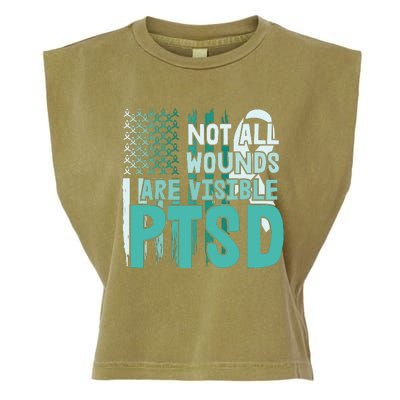 PTSD Awareness Not All Wounds Are Visible Garment-Dyed Women's Muscle Tee