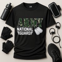 Proud Army National Guard Military Family Veteran Army Cooling Performance Crew T-Shirt