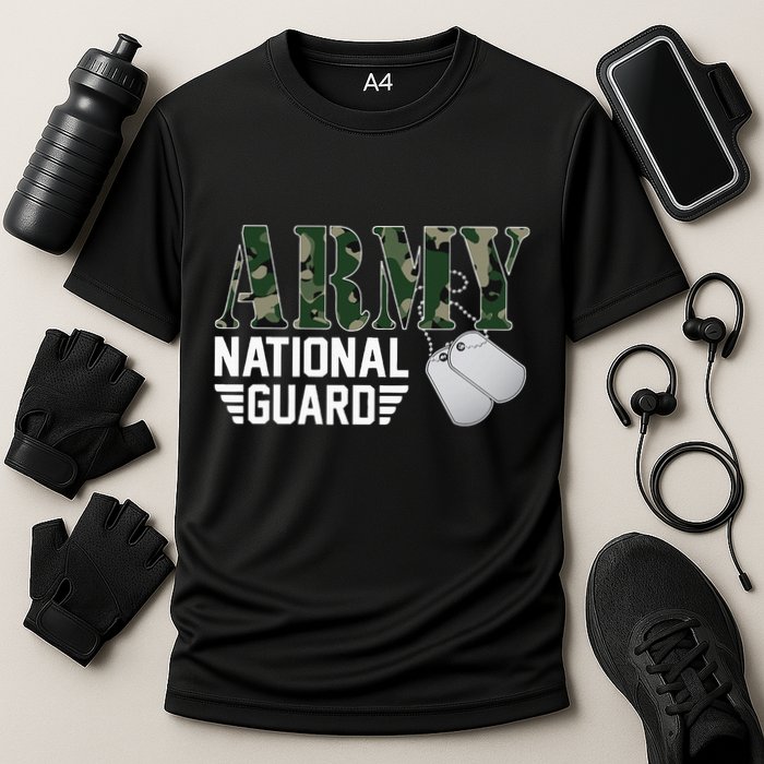 Proud Army National Guard Military Family Veteran Army Cooling Performance Crew T-Shirt