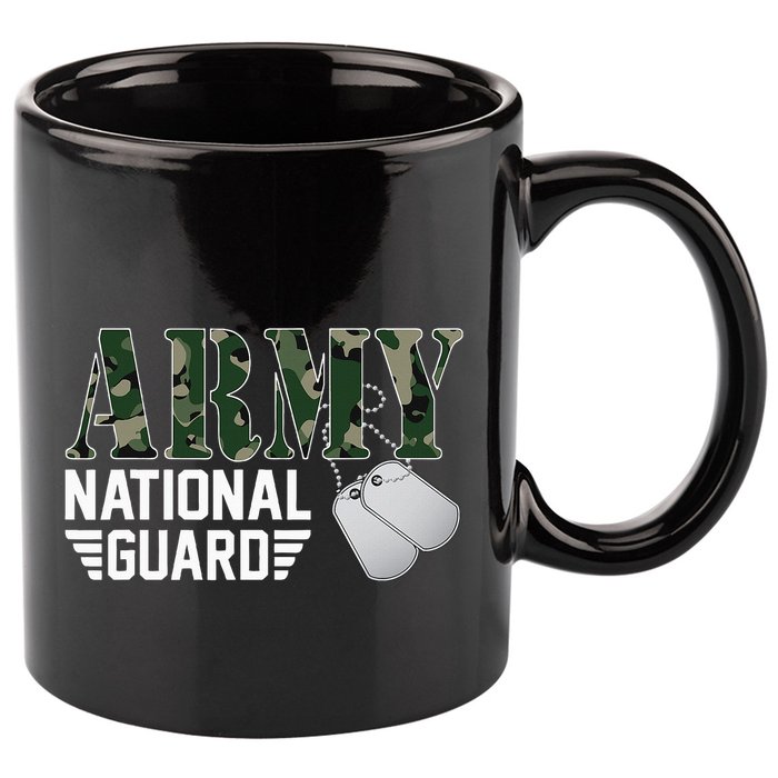 Proud Army National Guard Military Family Veteran Army 11oz C Handle Ceramic Mug