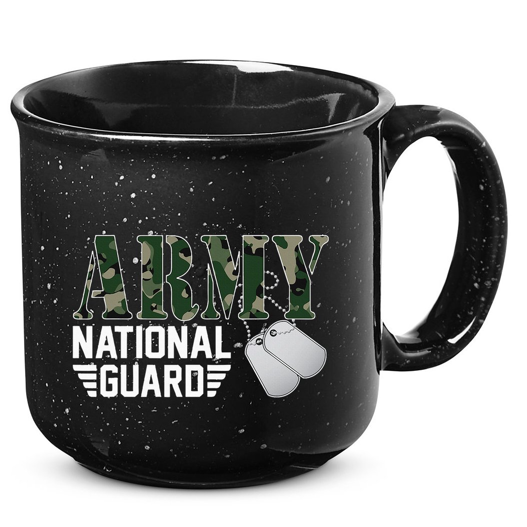 Proud Army National Guard Military Family Veteran Army 15oz Campfire Ceramic Mug