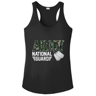 Proud Army National Guard Military Family Veteran Army Ladies PosiCharge Competitor Racerback Tank