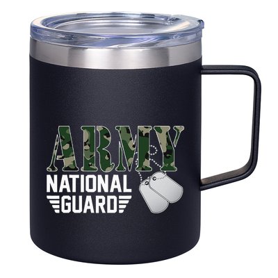 Proud Army National Guard Military Family Veteran Army 12oz Stainless Steel Coffee Mug