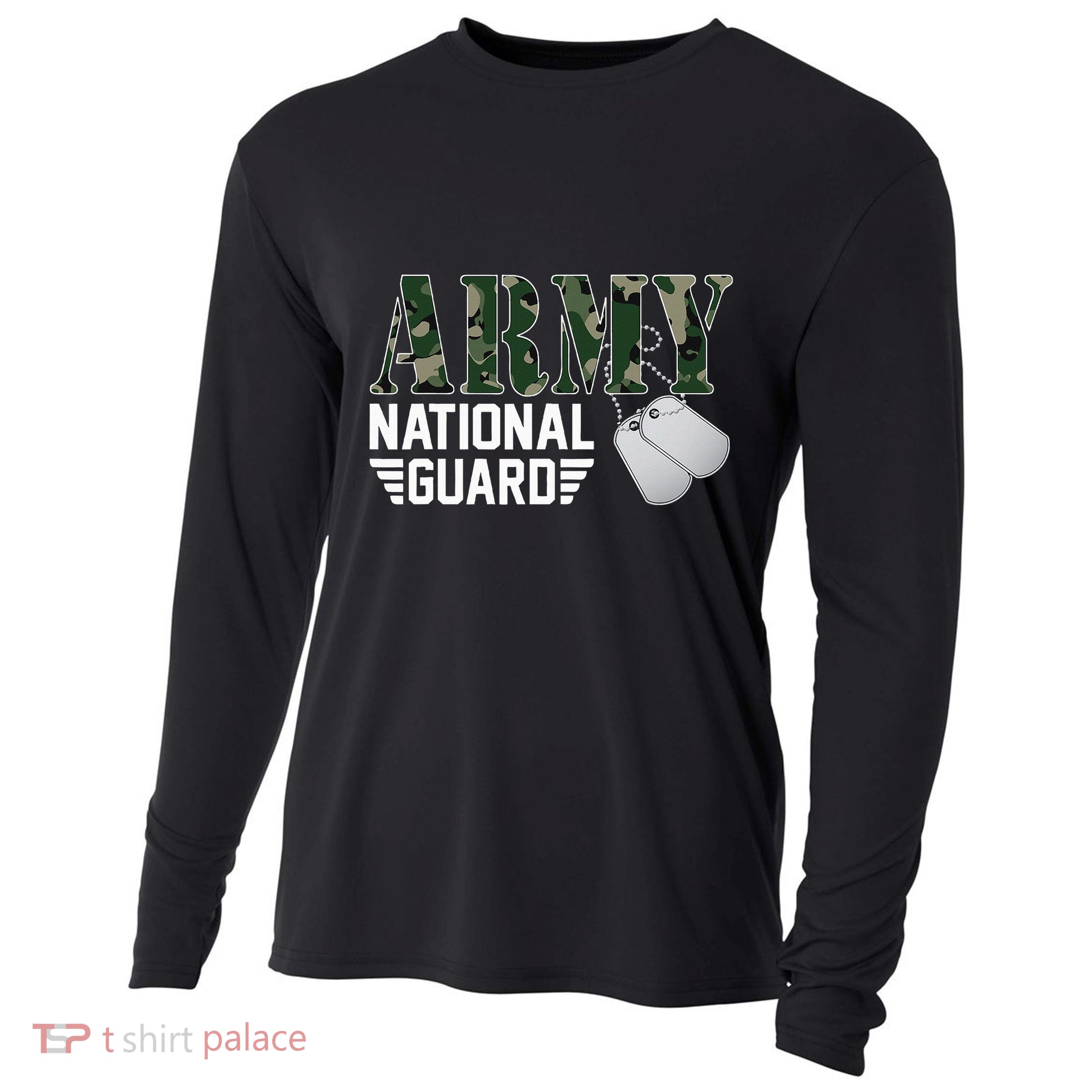 Proud Army National Guard Military Family Veteran Army Cooling Performance Long Sleeve Crew