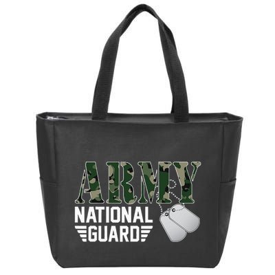 Proud Army National Guard Military Family Veteran Army Zip Tote Bag
