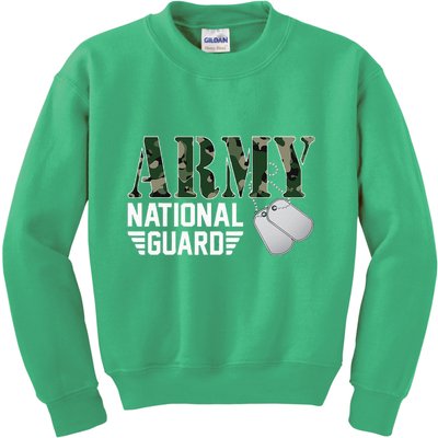 Proud Army National Guard Military Family Veteran Army Kids Sweatshirt
