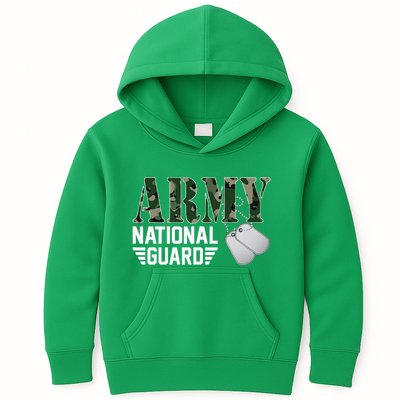 Proud Army National Guard Military Family Veteran Army Kids Hoodie