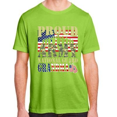 Proud Army National Guard Grandma Army Grandma Gift Usa Flag Gift Adult ChromaSoft Performance T-Shirt