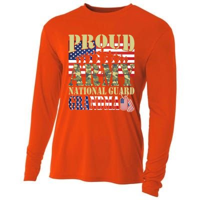 Proud Army National Guard Grandma Army Grandma Gift Usa Flag Gift Cooling Performance Long Sleeve Crew