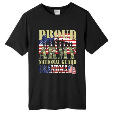 Proud Army National Guard Grandma Army Grandma Gift Usa Flag Gift Tall Fusion ChromaSoft Performance T-Shirt