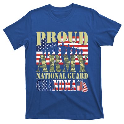 Proud Army National Guard Grandma Army Grandma Gift Usa Flag Gift T-Shirt