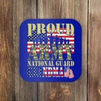 Proud Army National Guard Grandma Army Grandma Gift Usa Flag Gift Coaster