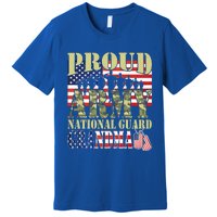 Proud Army National Guard Grandma Army Grandma Gift Usa Flag Gift Premium T-Shirt