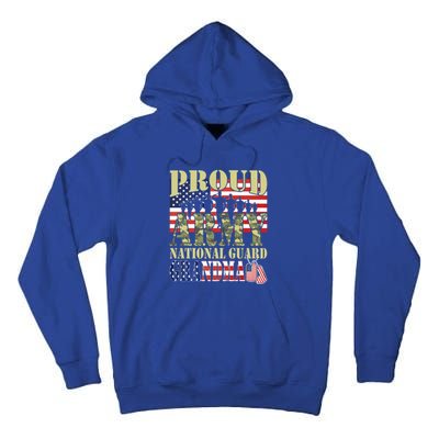 Proud Army National Guard Grandma Army Grandma Gift Usa Flag Gift Tall Hoodie