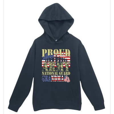 Proud Army National Guard Grandma Army Grandma Gift Usa Flag Gift Urban Pullover Hoodie