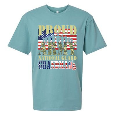 Proud Army National Guard Grandma Army Grandma Gift Usa Flag Gift Sueded Cloud Jersey T-Shirt