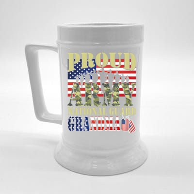 Proud Army National Guard Grandma Army Grandma Gift Usa Flag Gift Beer Stein