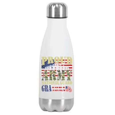 Proud Army National Guard Grandma Army Grandma Gift Usa Flag Gift Stainless Steel Insulated Water Bottle