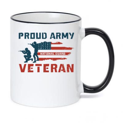 Proud Army National Guard US Army Veteran Day 11oz Black Color Changing Mug