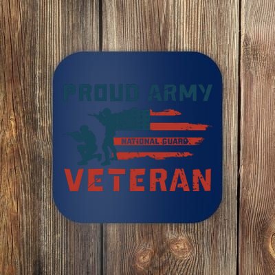 Proud Army National Guard US Army Veteran Day Coaster