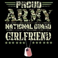Proud Army National Guard Girlfriend USA Military Veteran Cooling Performance Crew T-Shirt