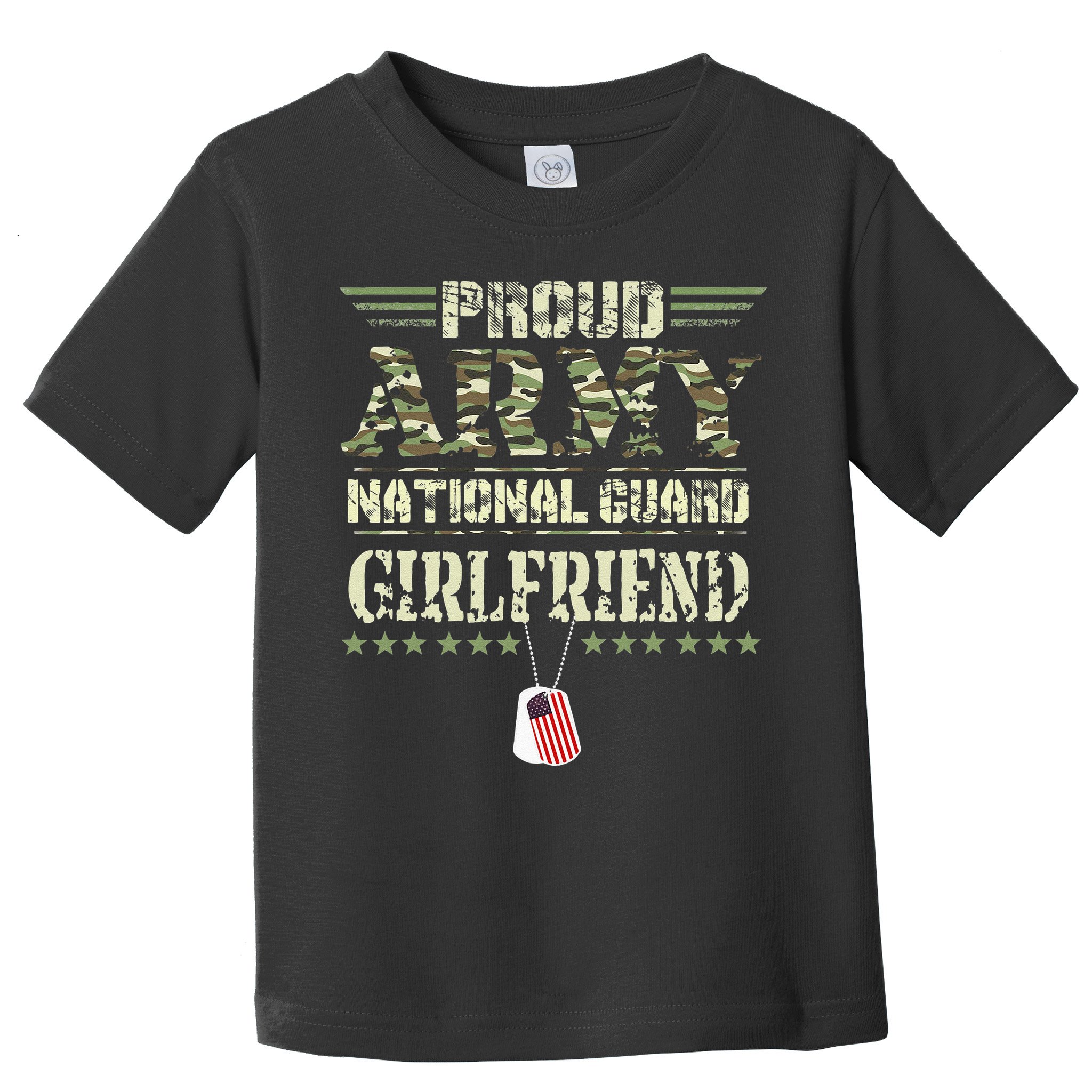 Proud Army National Guard Girlfriend USA Military Veteran Toddler T-Shirt