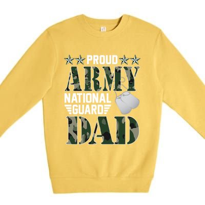 Proud Army National Guard Dad Military Family Veteran Cute Gift Premium Crewneck Sweatshirt