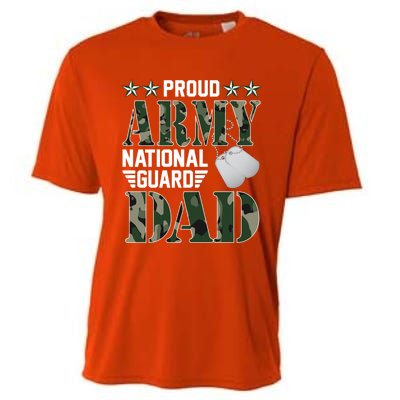 Proud Army National Guard Dad Military Family Veteran Cute Gift Cooling Performance Crew T-Shirt