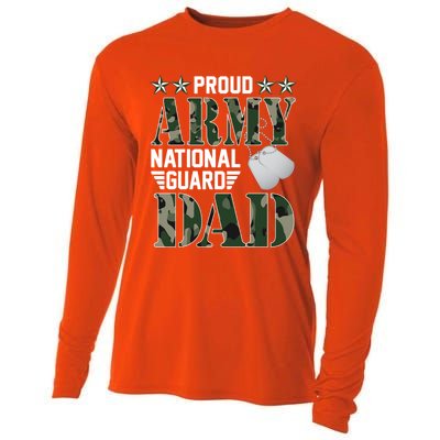 Proud Army National Guard Dad Military Family Veteran Cute Gift Cooling Performance Long Sleeve Crew