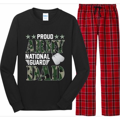 Proud Army National Guard Dad Military Family Veteran Cute Gift Long Sleeve Pajama Set