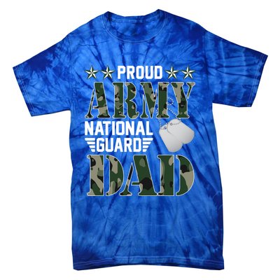 Proud Army National Guard Dad Military Family Veteran Cute Gift Tie-Dye T-Shirt