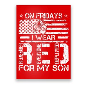 Proud Army National Guard Mom On Fridays I We Wear Red Poster