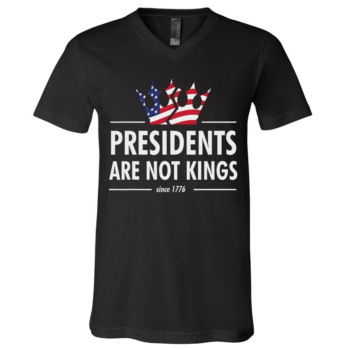 Presidents Are Not Kings Usa Flag Since 1776 V-Neck T-Shirt