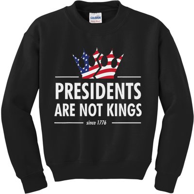 Presidents Are Not Kings Usa Flag Since 1776 Kids Sweatshirt