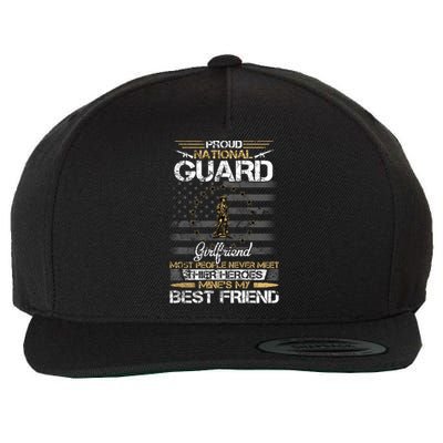 Proud Army National Guard Friend Flag Gift U S Military Gift Wool Snapback Cap