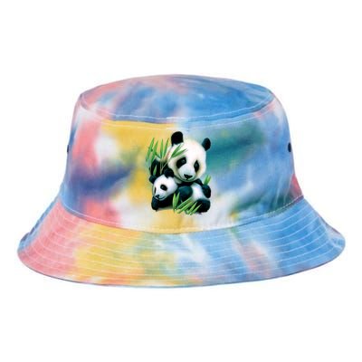 Panda and Cub Tie Dye Newport Bucket Hat