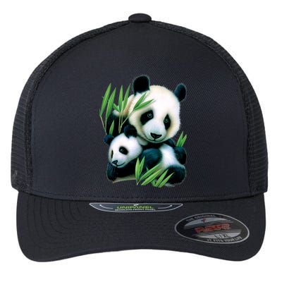 Panda and Cub Flexfit Unipanel Trucker Cap