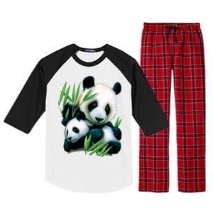 Panda and Cub Raglan Sleeve Pajama Set