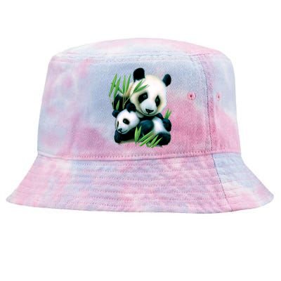 Panda and Cub Tie-Dyed Bucket Hat