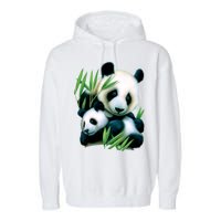 Panda and Cub Garment-Dyed Fleece Hoodie